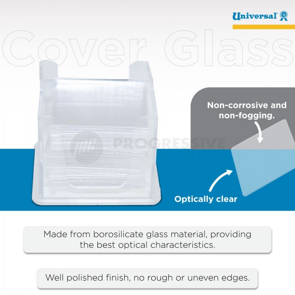 Universal Cover Glass, 24x24mm, 100's