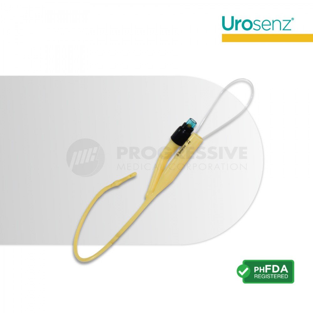 Urosenz Latex Foley Catheter, 2-Way w/ Stylet (10 pcs)