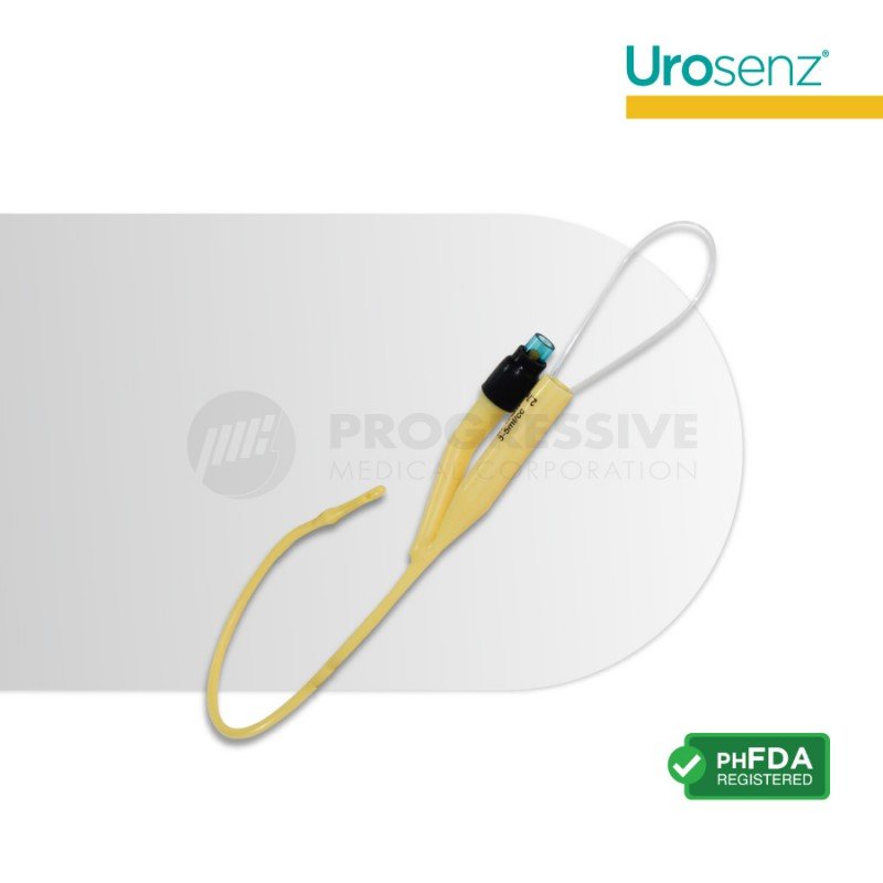 Urosenz Latex Foley Catheter, 2-Way w/ Stylet (10 pcs)