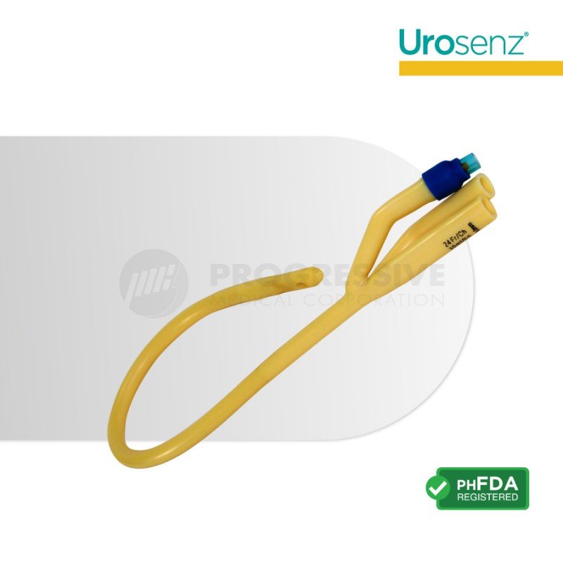 Urosenz Latex Foley Catheter, 3-Way