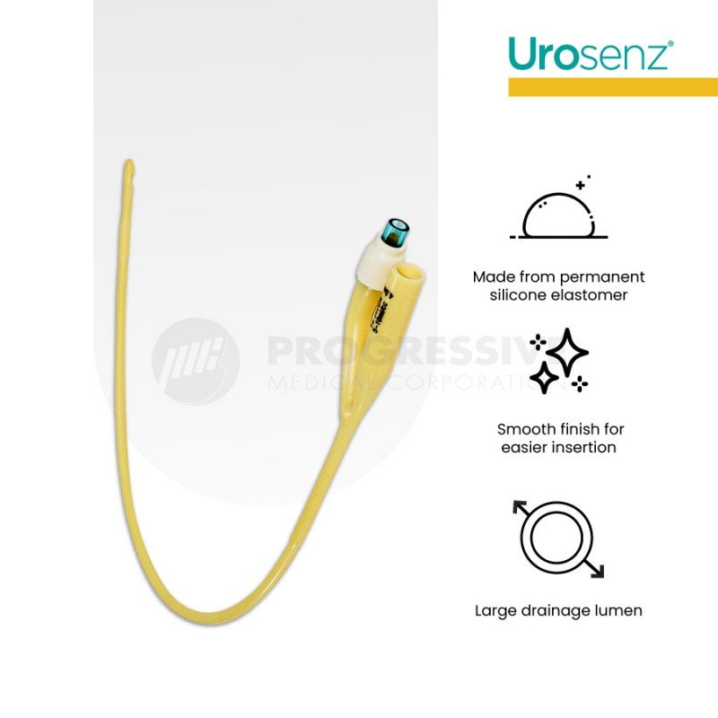 Urosenz Latex Foley Catheter, 2-Way w/o Stylet  (10 pcs)
