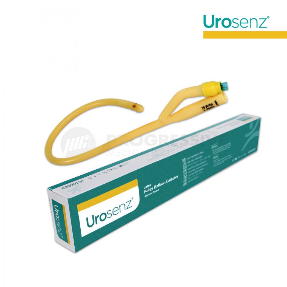Urosenz Latex Foley Catheter, 2-Way w/o Stylet  (10 pcs)