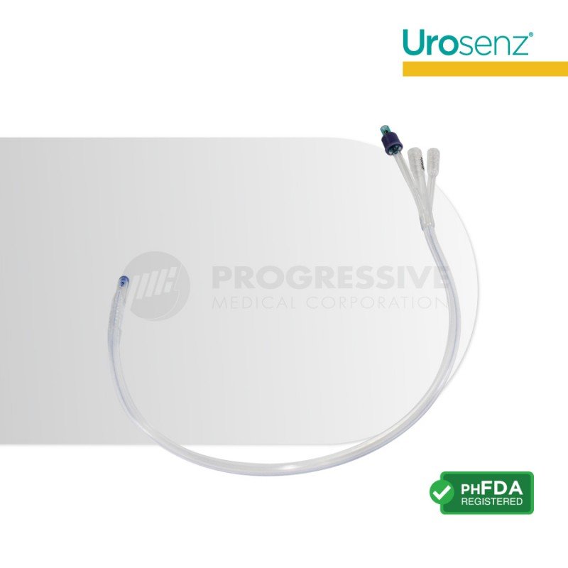 Urosenz Silicone Foley Catheter, 3-Way, (10 pcs.)