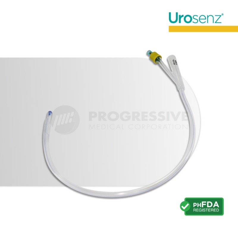 Urosenz Silicone Foley Catheter, 2-Way w/o Stylet, (10 pcs.)