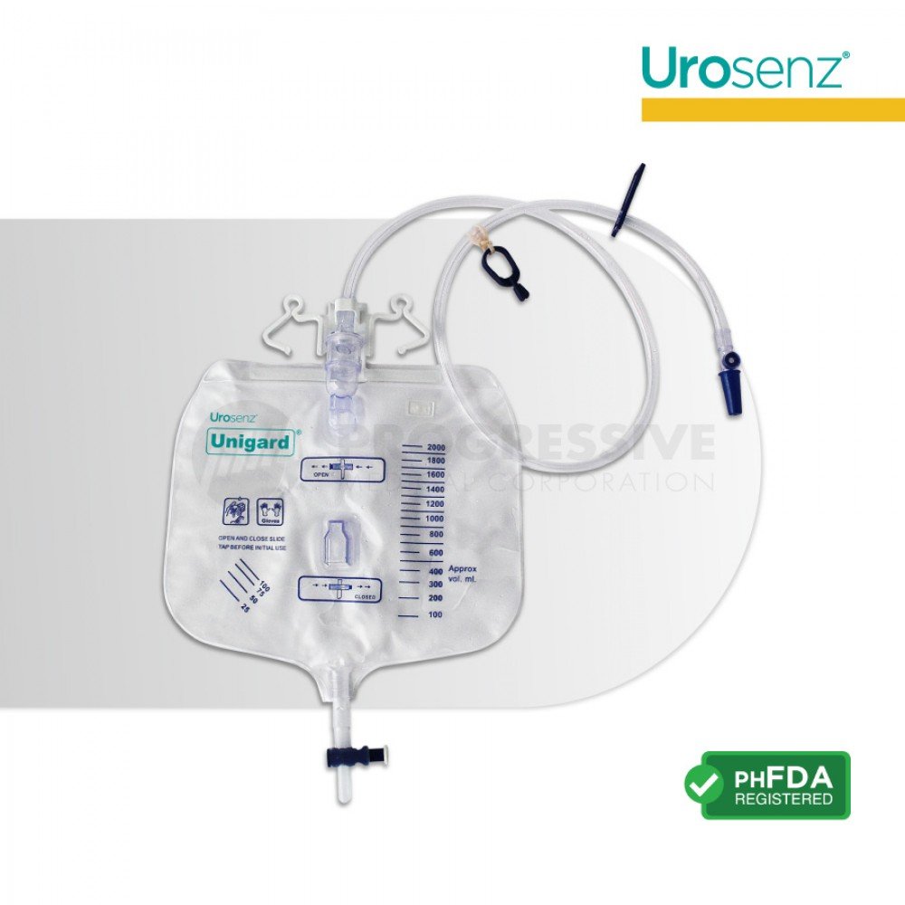 Urosenz Unigard Urine Drainage Bag with Non-Return Valve, 2500ml