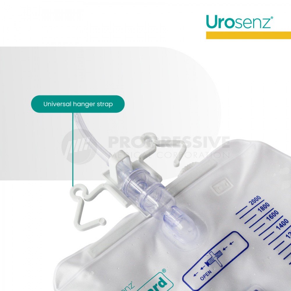 Urosenz Unigard Urine Drainage Bag with Non-Return Valve, 2500ml