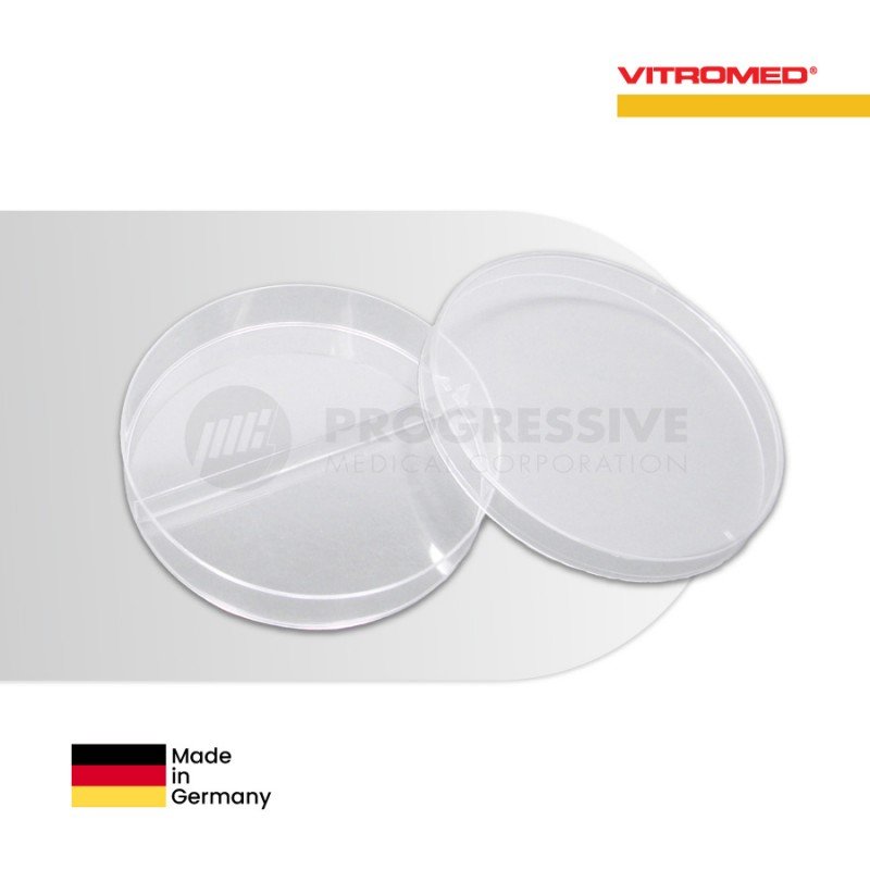 Vitromed 2 Section Petri Dish 90mm, 20s
