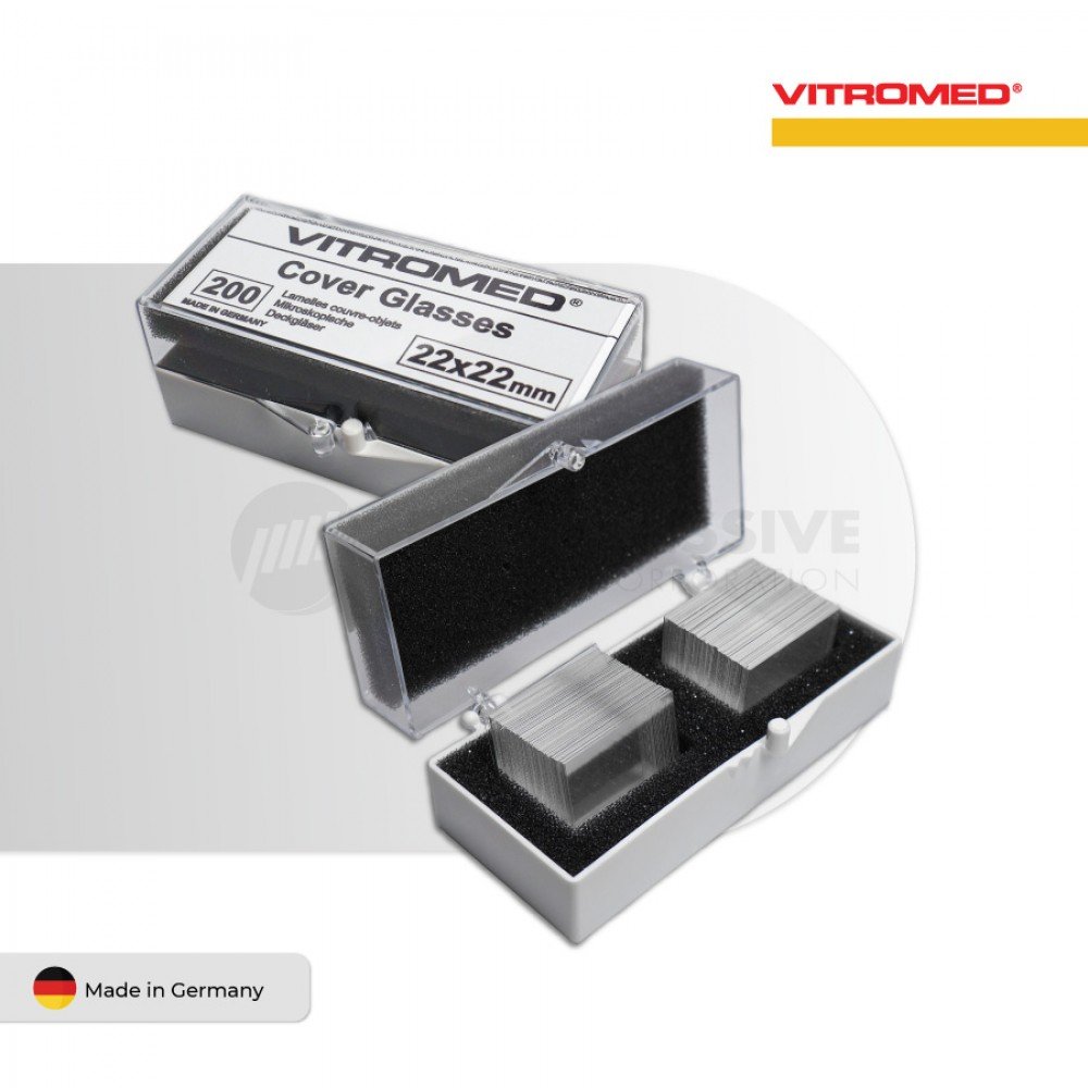 Vitromed Cover Glass, 22x22mm (sold by pack of 200s)