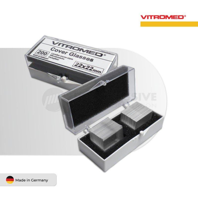 Vitromed Cover Glass, 22x22mm (sold by pack of 200s)