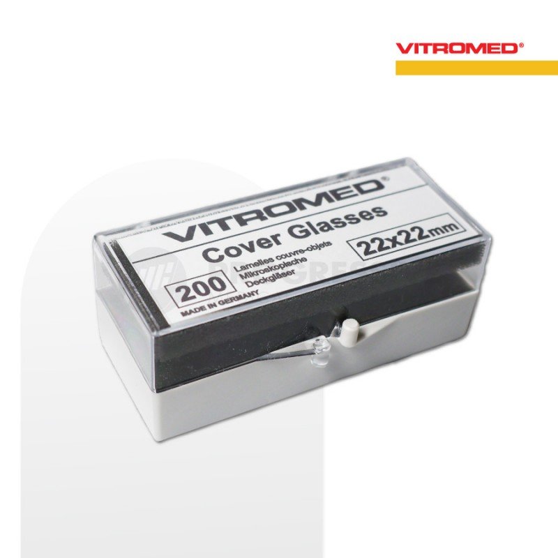 Vitromed Cover Glass, 22x22mm (sold by pack of 200s)