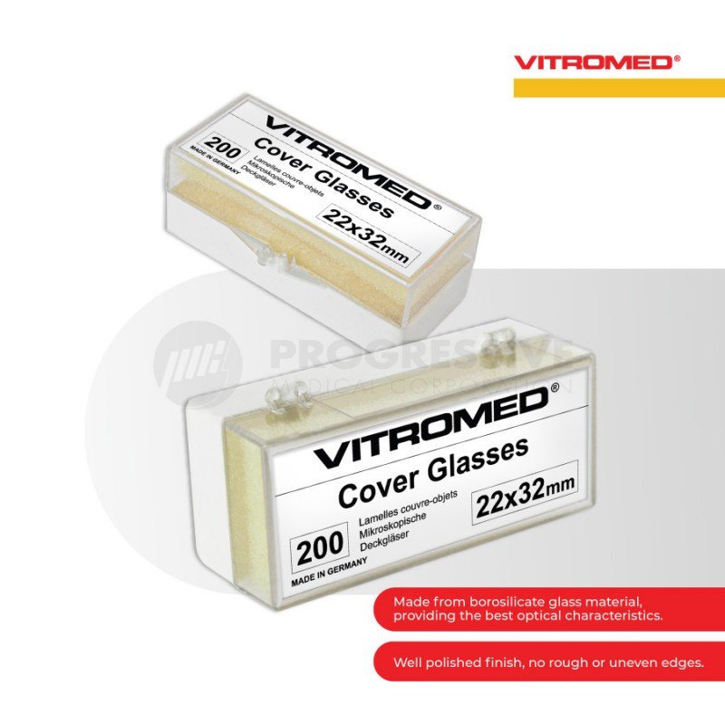 Vitromed Cover Glass, 22x32mm, 100's