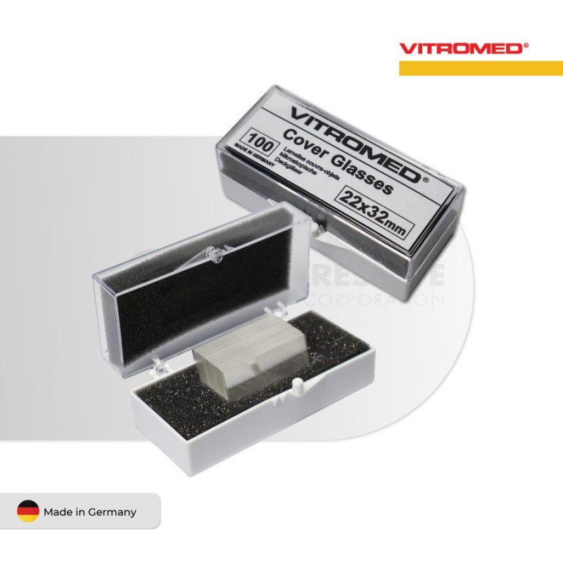 Vitromed Cover Glass, 22x32mm  (sold by pack of 100s)