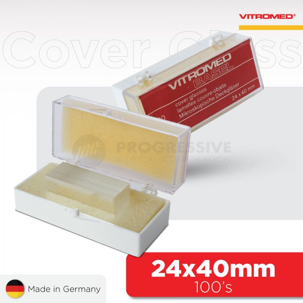 Vitromed Cover Glass, 24x40mm, 100's