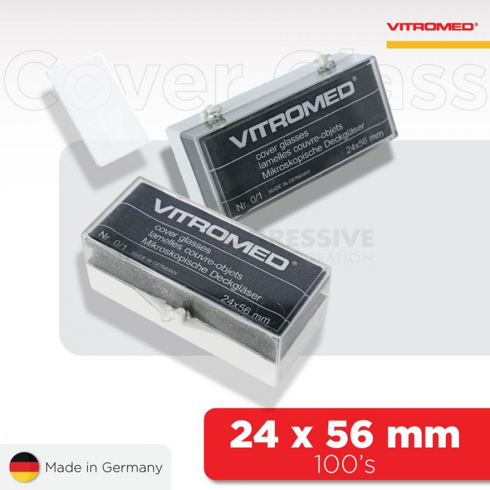 Vitromed Cover Glass, 24x56mm, 100's