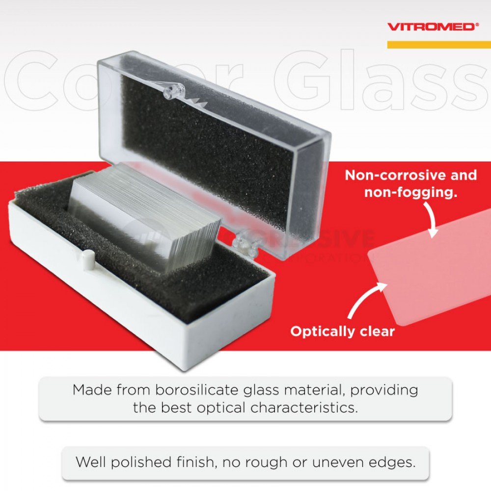 Vitromed Cover Glass, 24x56mm, 100's