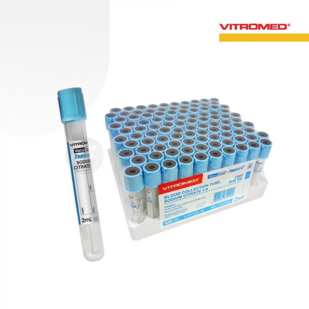Vitromed Blood Collection Tube, Sodium Citrate, 2ml (100s)
