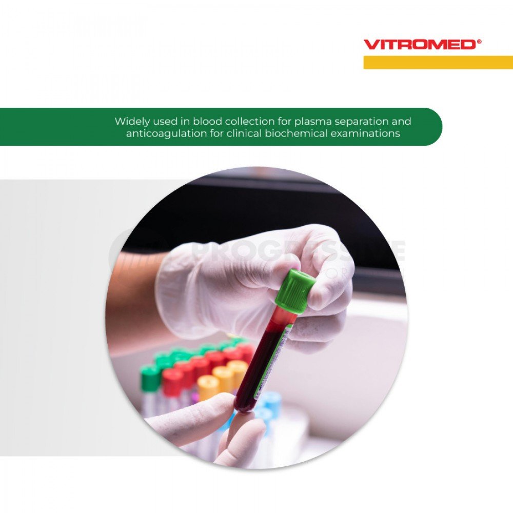 Vitromed Blood Collection Tube, Heparin, 2ml (100s)