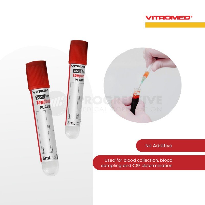 Vitromed Blood Collection Tube, Plain (100s)