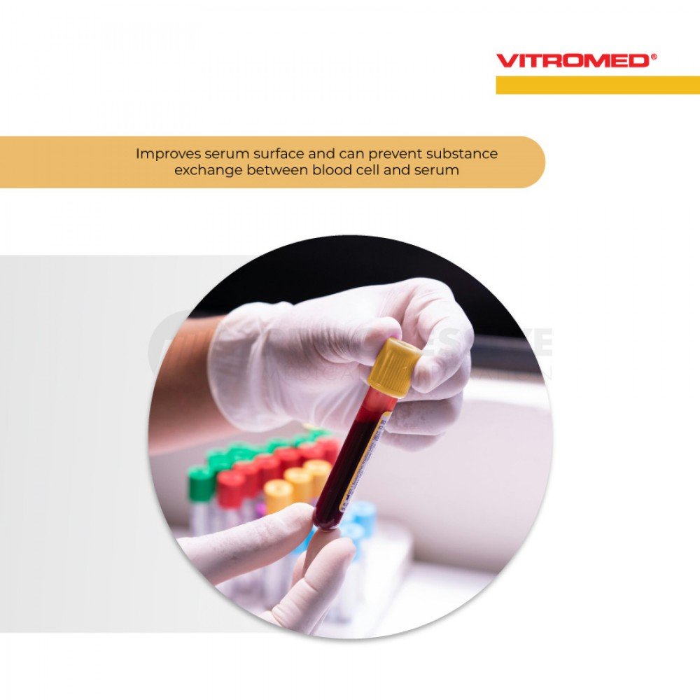 Vitromed Blood Collection Tube, Clot Activator w/ Gel, 5ml (100s)