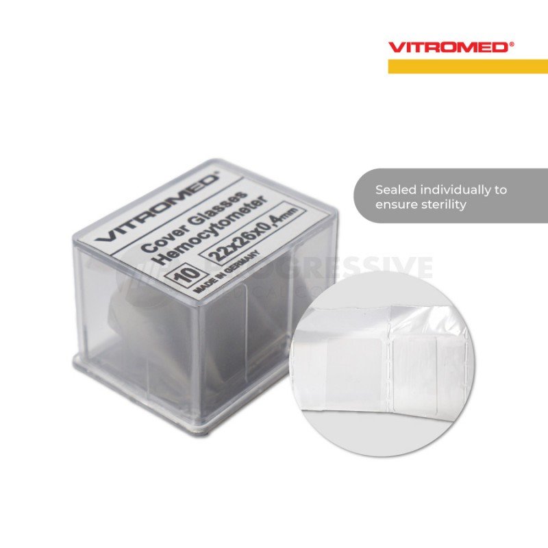 Vitromed Haemocytometer Cover Glass  (sold by pack of 10s)