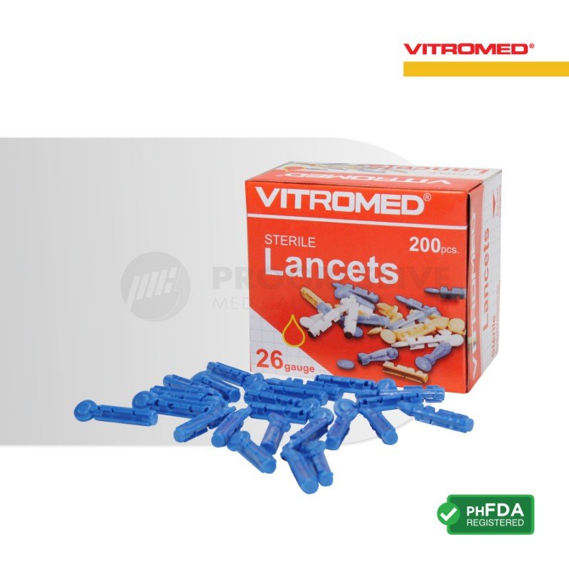 Vitromed Blood Lancet G26 Blue (Sold by box of 200s)