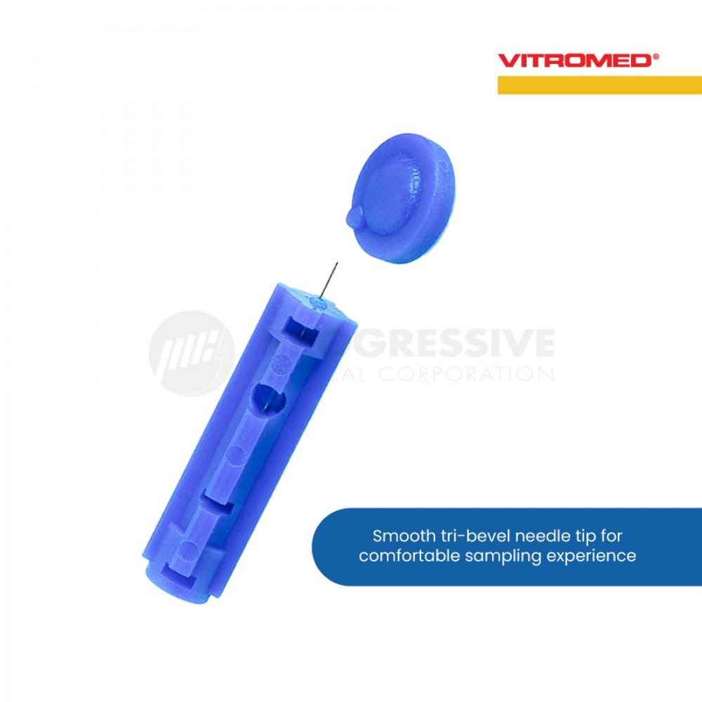 Vitromed Blood Lancet G26 Blue (Sold by box of 200s)