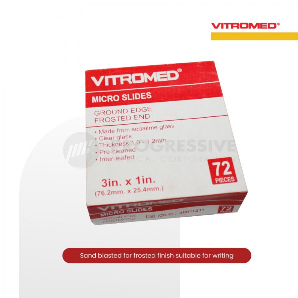 Vitromed Microslides Frosted, 72's