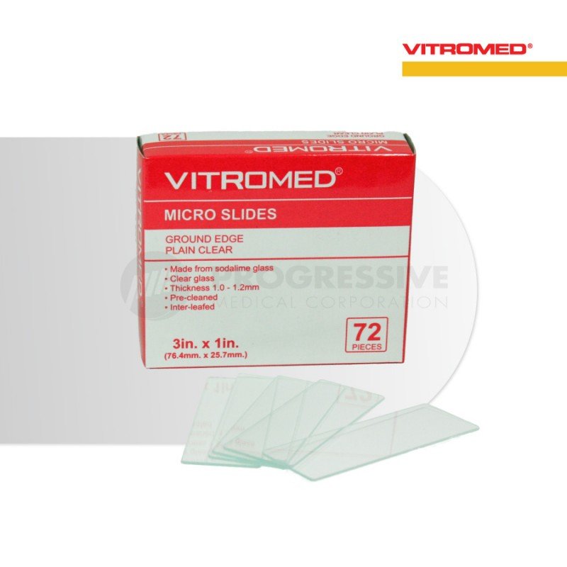 Vitromed Microslides Ground Edge, 72s