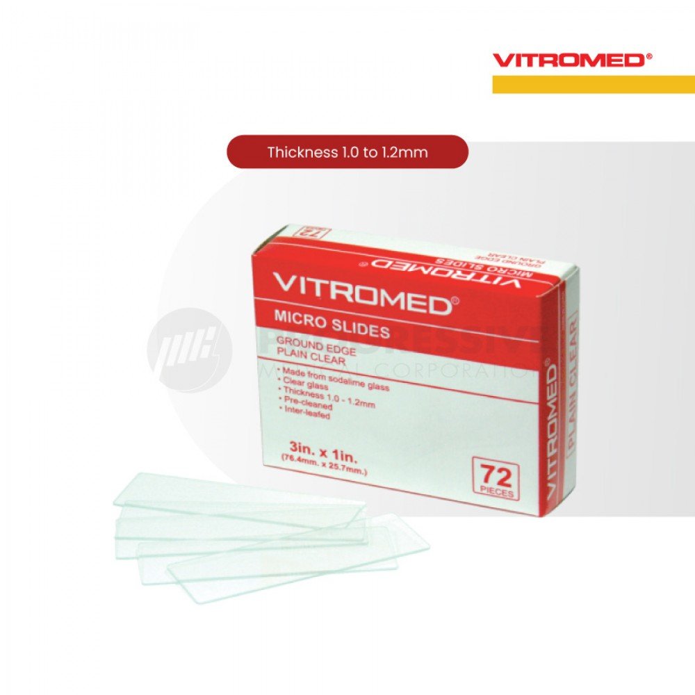 Vitromed Microslides Ground Edge, 72s