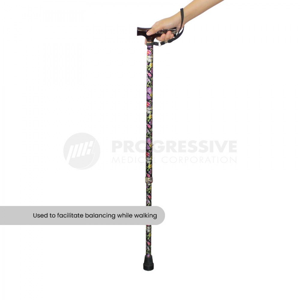 Walking Stick, Flower, 2 Section Walking Stick, Flower, 2 Section
