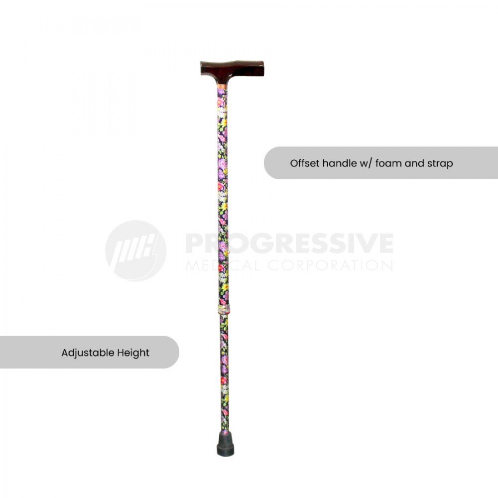 Walking Stick, Flower, 2 Section Walking Stick, Flower, 2 Section