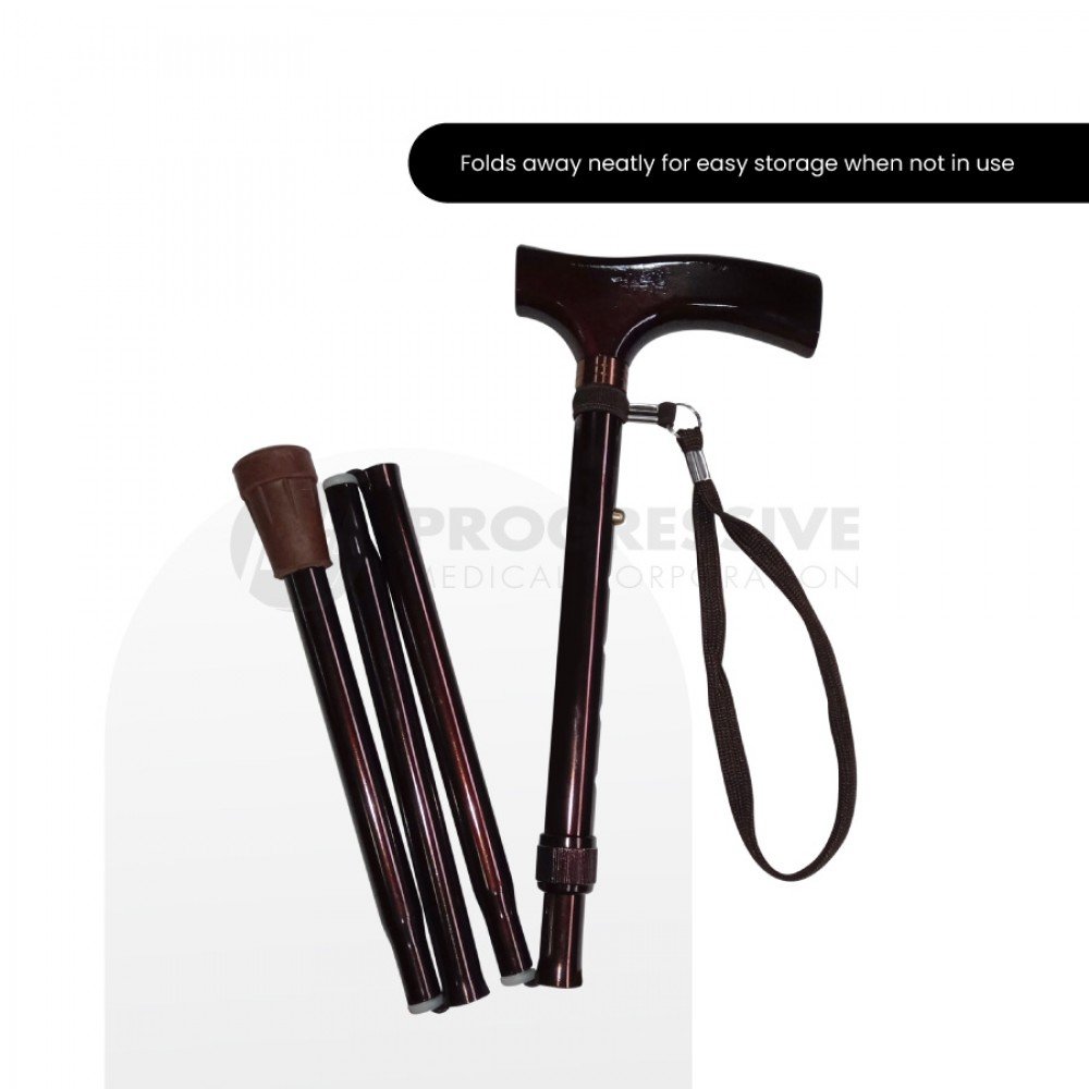 Foldable Walking Stick, Bronze