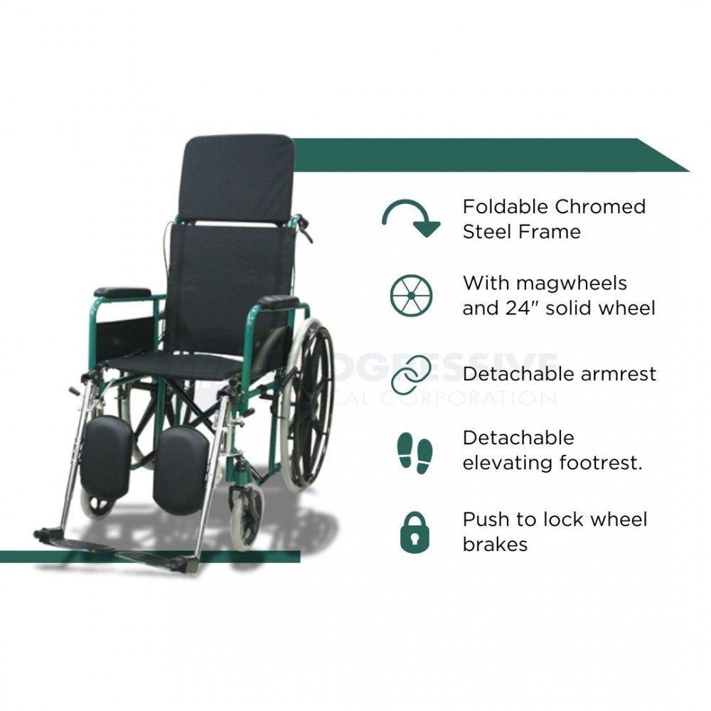 Reclining High-Back Wheelchair