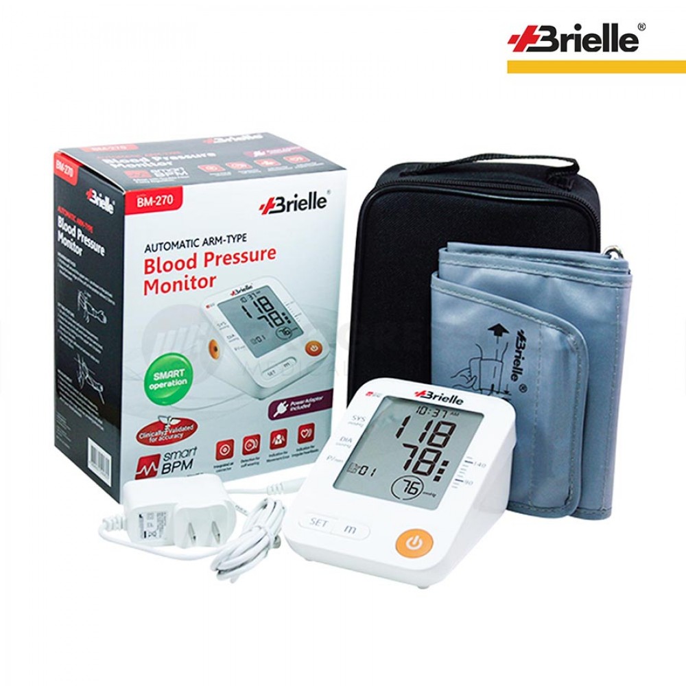 Brielle Automatic Arm-Type Blood Pressure Monitor with Adaptor (BM-270)