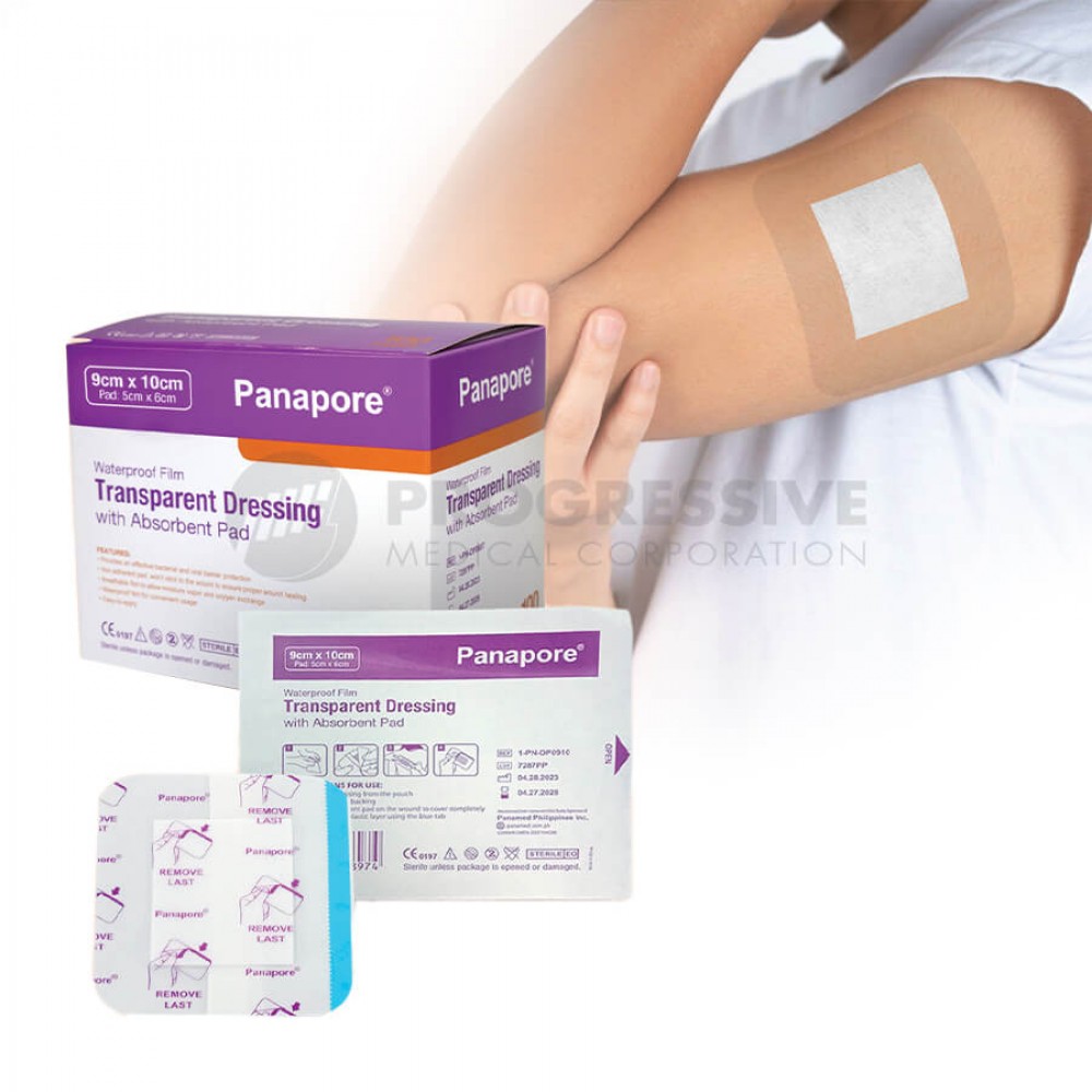 Panapore Waterproof Transparent Dressing with Absorbent Pad  9x10cm sold by 20s