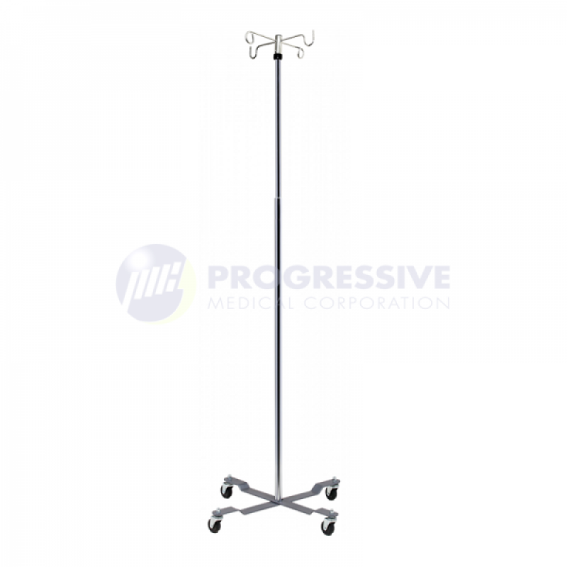 IV Pole Stand with 4 Legs and 4 Prong