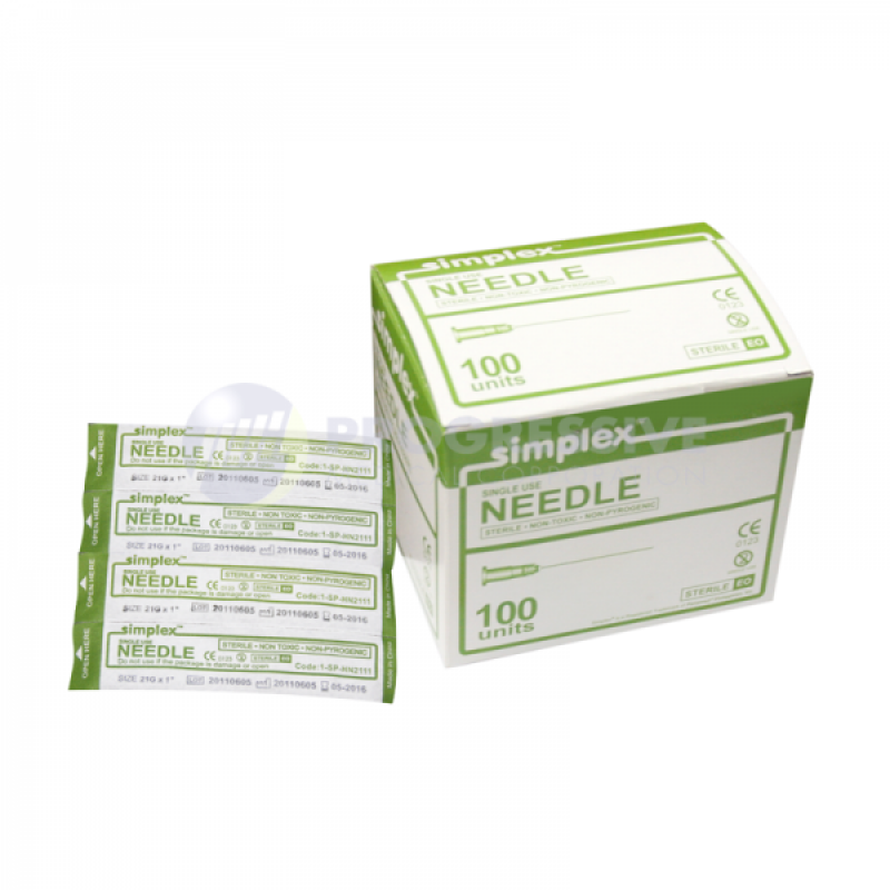 Simplex Disposable Needles, 100's