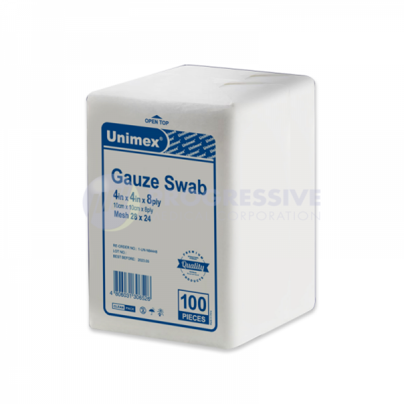 Unimex Gauze Swab 4x4, 100's