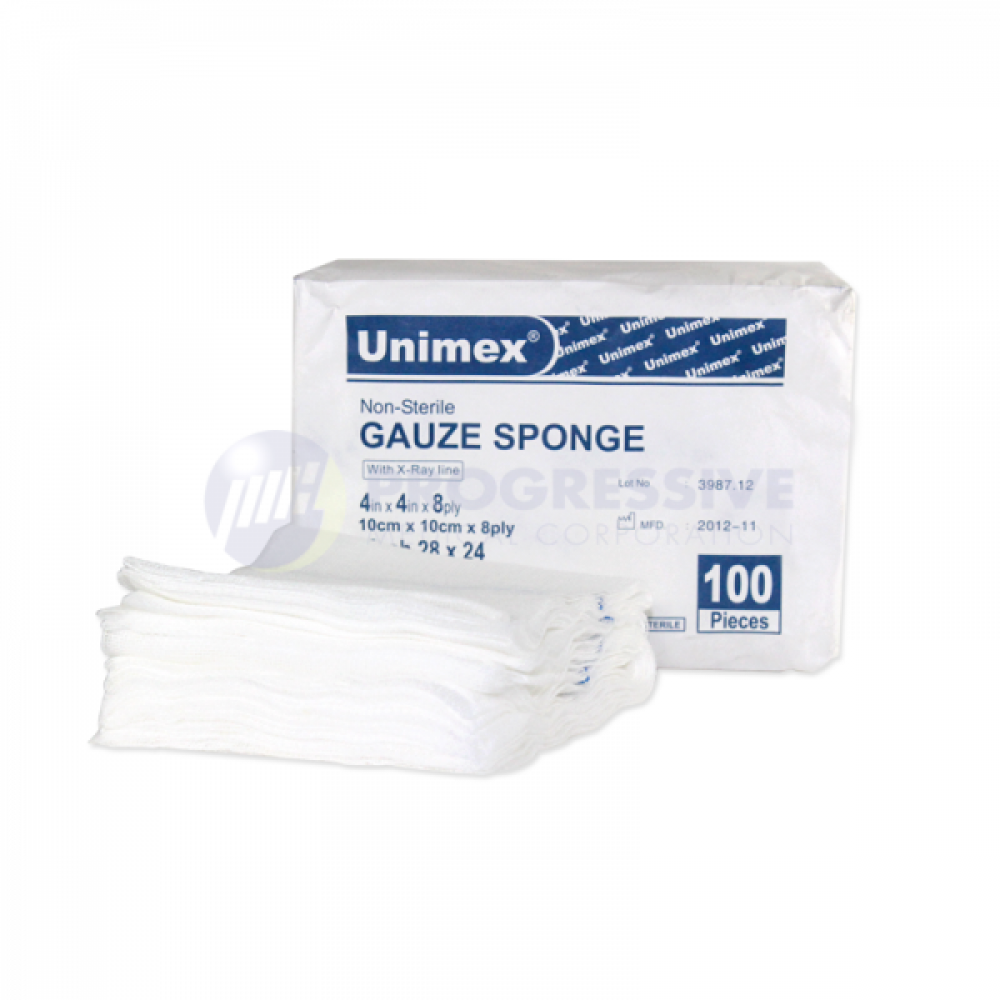 Unimex Gauze Swab, 4x4 with Xray
