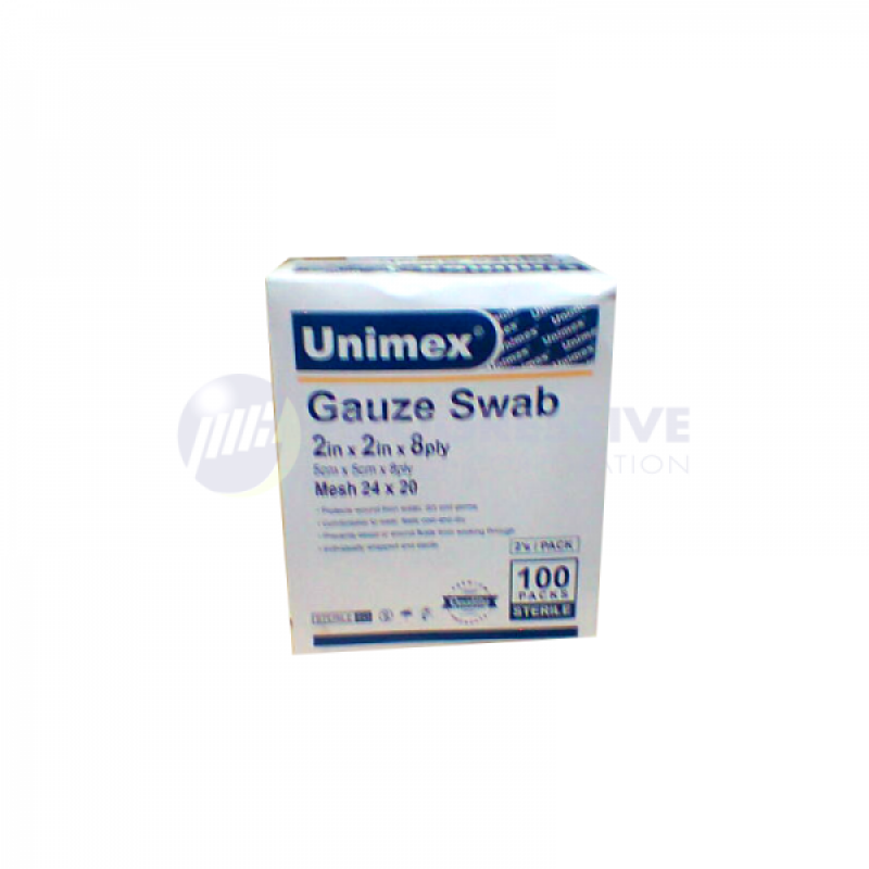 Unimex Gauze Swab, Sterile 2's