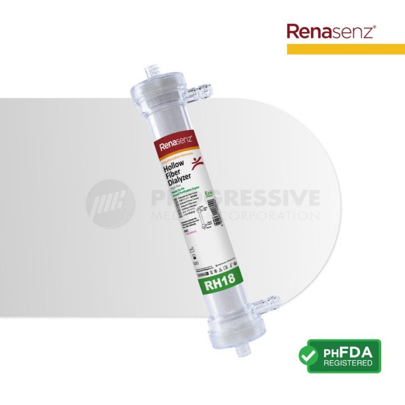 Renasenz Hollow Fiber Dialyzer ECO (High Flux) RH18 Renasenz Hollow Fiber Dialyzer ECO (High Flux) RH18