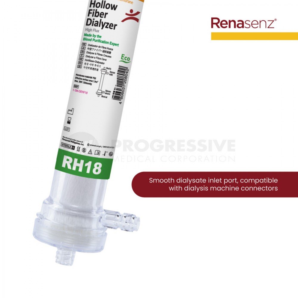 Renasenz Hollow Fiber Dialyzer ECO (High Flux) RH18