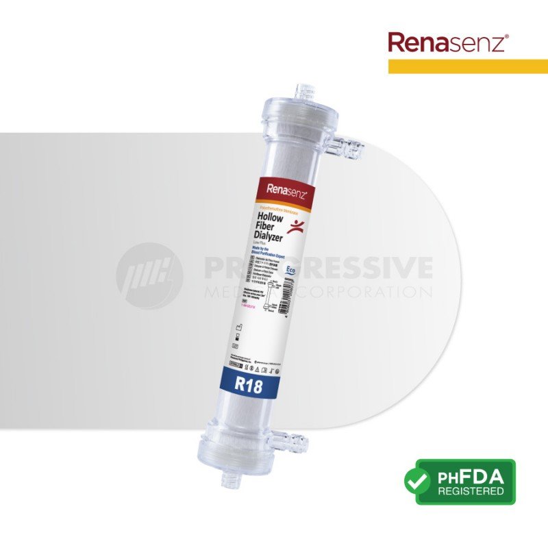 Renasenz Hollow Fiber Dialyzer ECO (Low Flux) R18 Renasenz Hollow Fiber Dialyzer ECO (Low Flux) R18